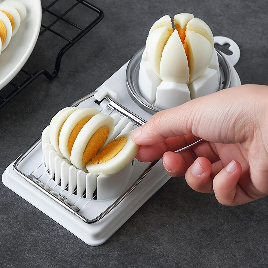 Kitchen Gadgets Wirecutter - 2-in-1 계란 커터 스테인리스 스틸 와이어