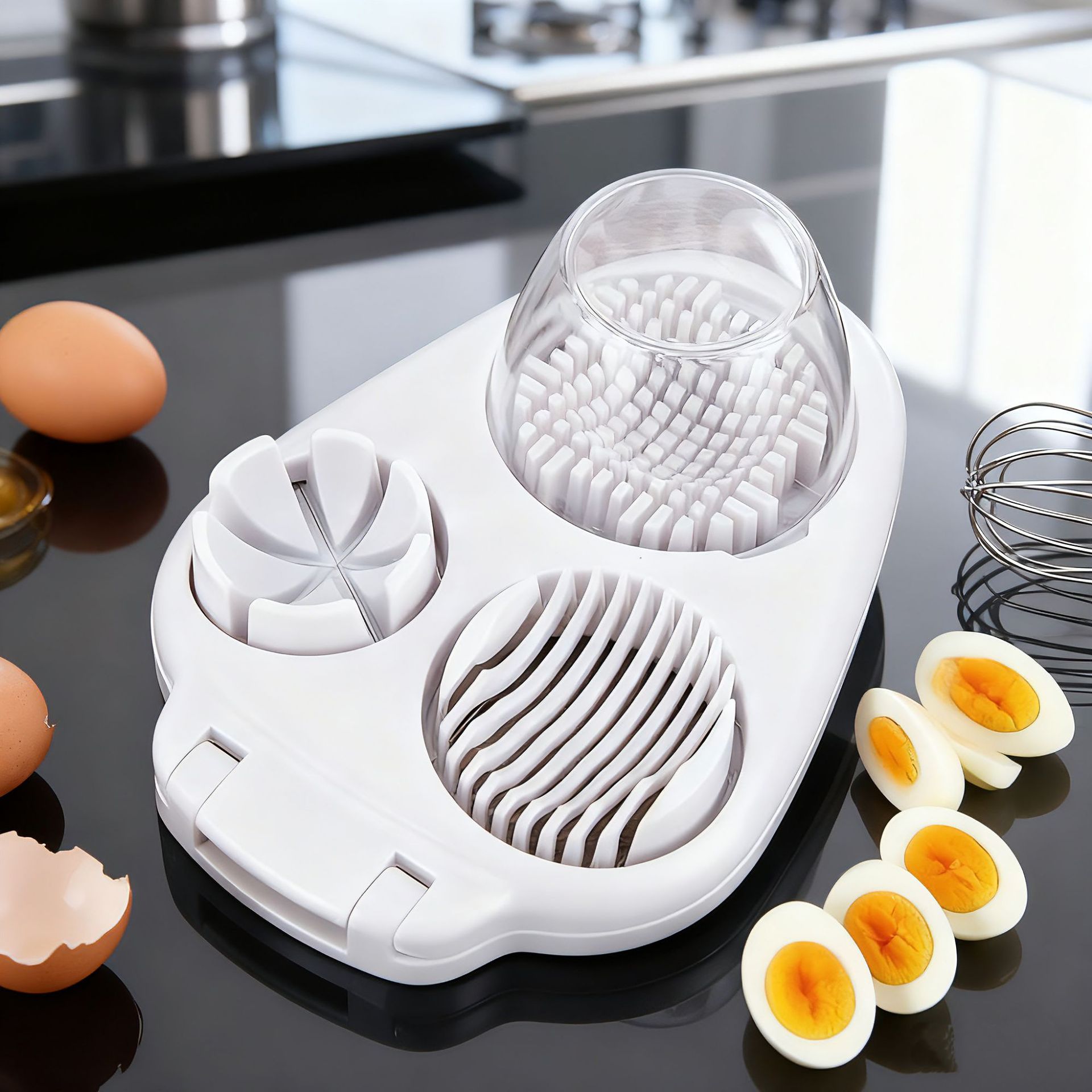 Kitchen Gadgets Wirecutter - 3 in 1 계란 커터, 계란