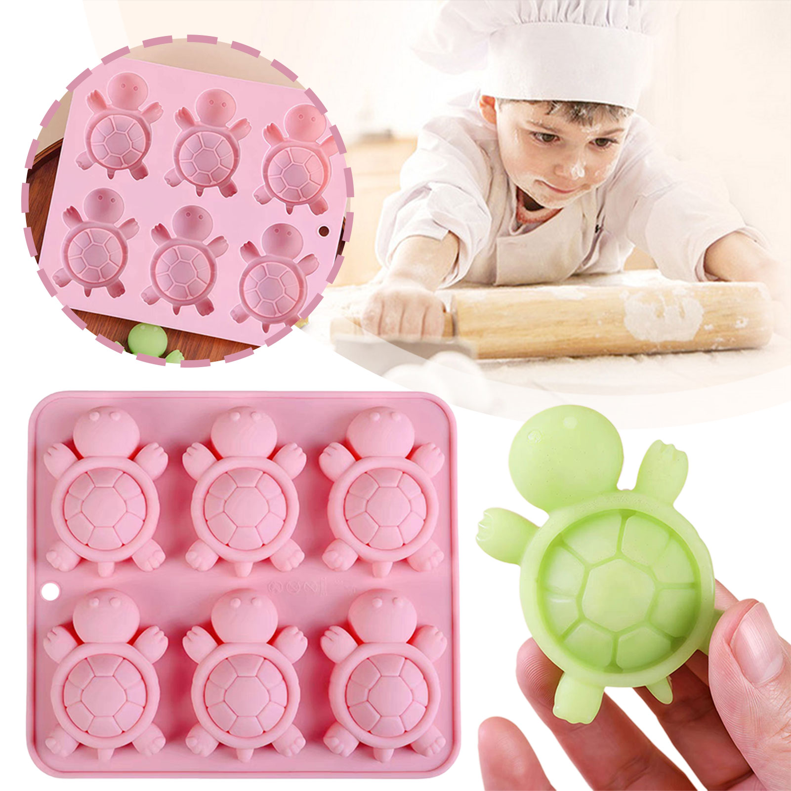 Kitchen Gadgets Baking - 거북이 아이스 트레이 3D 거북이 바다