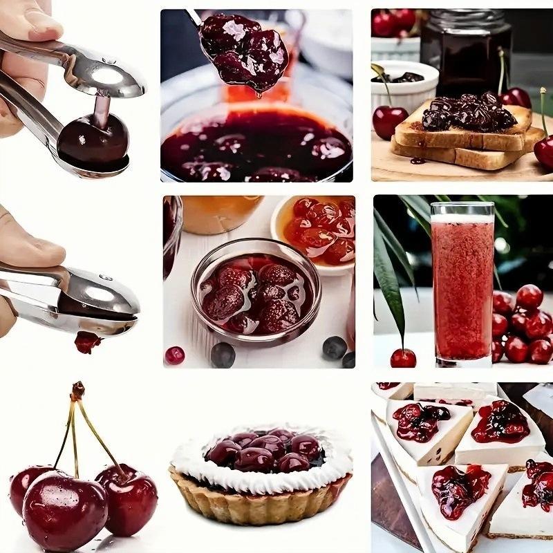 Cherry Pitter Tool - /KQM/스테인리스 스틸 체리 과일 씨 제거기