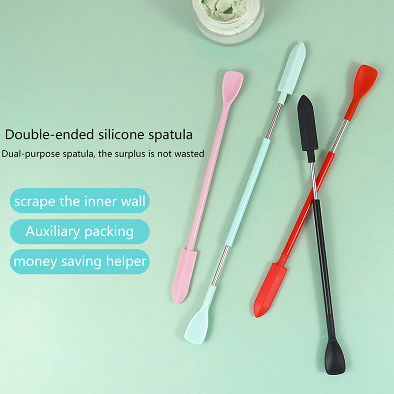 Silicone Spatula Set - 실리콘 더블 헤드 스크레이퍼, 화장품 잼