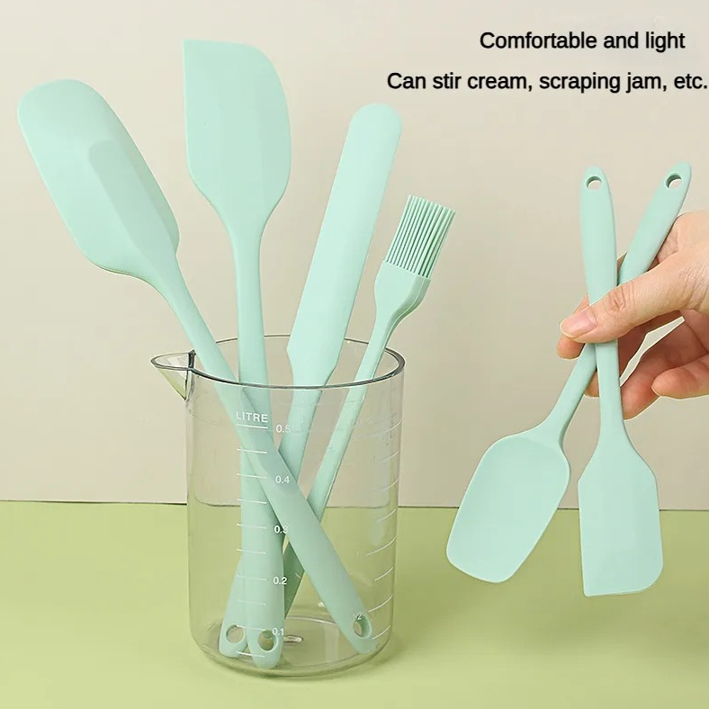Silicone Spatula Set - 6종 귀여운 주방 도구 세트, 실리콘
