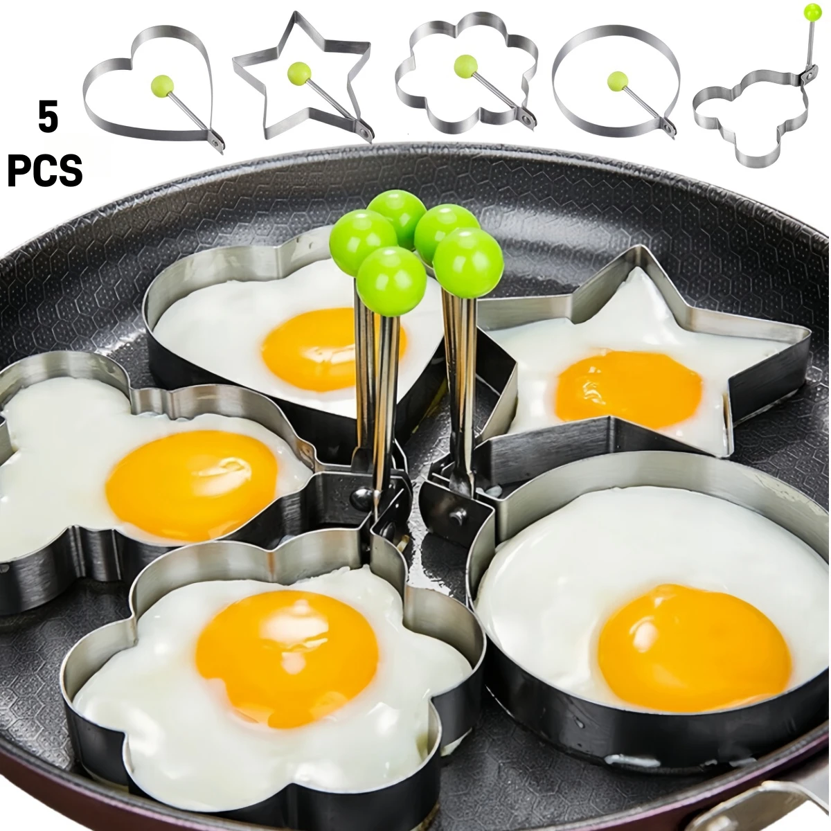 Kitchen Gadgets To Have - 프리미엄 스테인레스 스틸 하트 모양 계란