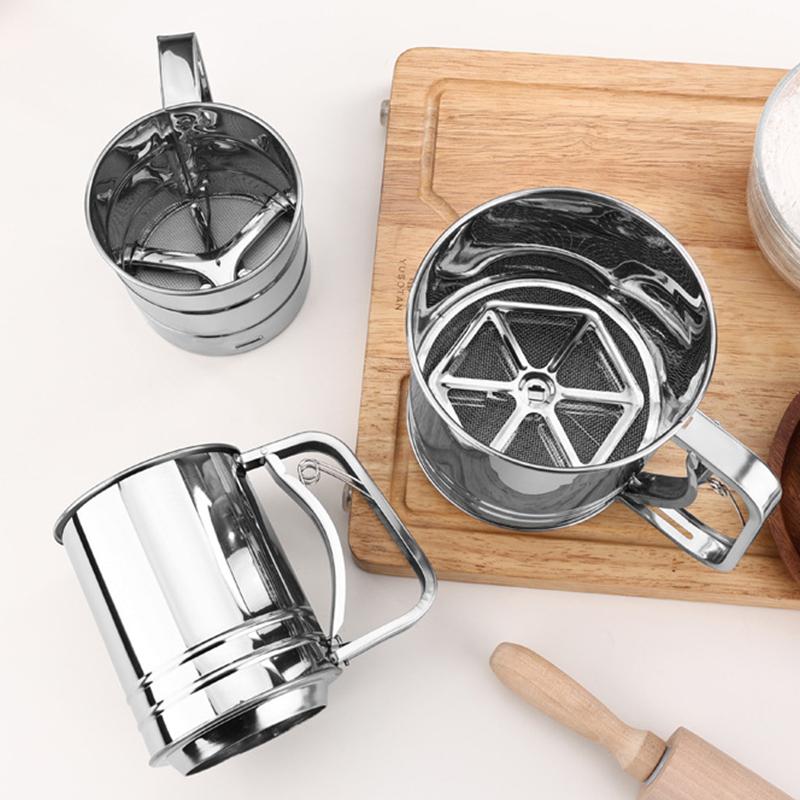 스테인리스 스틸 밀가루 체컵, 가루 체망, 케이크용 주 - Kitchen Hand Gadgets 리뷰 및 가격
