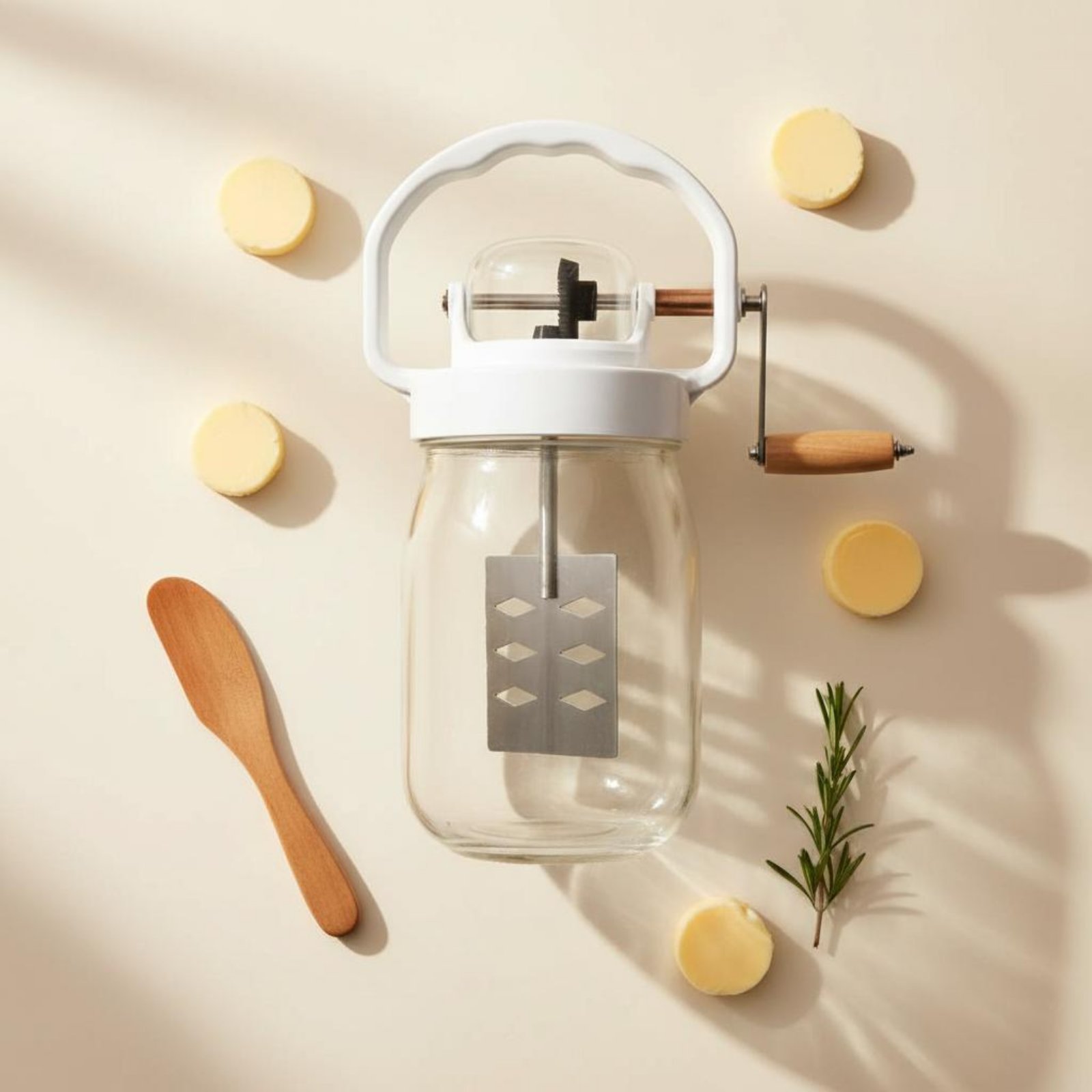 수동 버터 제조기, 세척이 간편한 핸드 크랭크 버터 제 - Kitchen Hand Gadgets 리뷰 및 가격