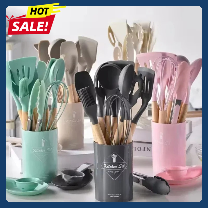 12개 실리콘 조리도구 세트 논스틱 조리기구 주걱 계란 - Silicone Spatula Set 리뷰 및 가격