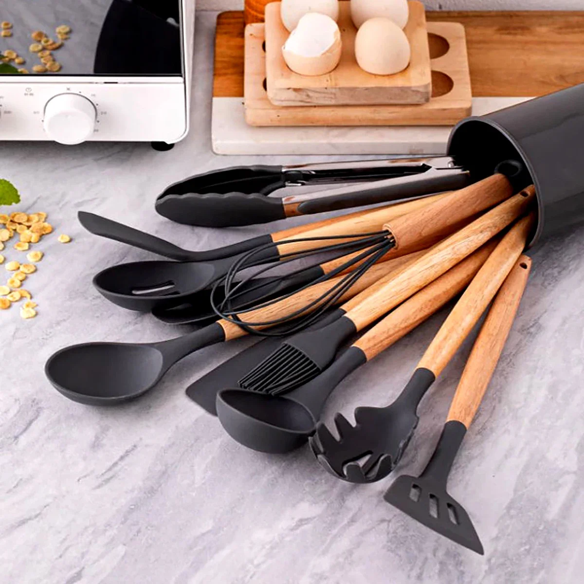 12개 실리콘 조리도구 세트 논스틱 조리기구 주걱 계란 - Silicone Spatula Set 리뷰 및 가격