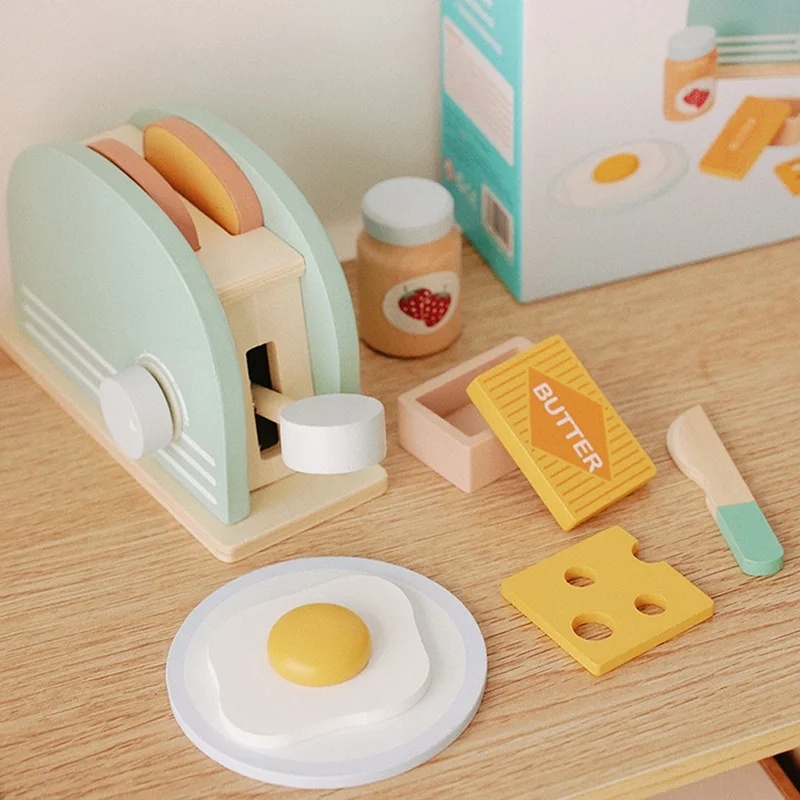 나무 시뮬레이션 토스터 장난감 어린이 놀이 주방 아침  - Kitchen Gadgets For Kids 리뷰 및 가격