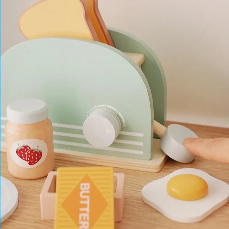 나무 시뮬레이션 토스터 장난감 어린이 놀이 주방 아침  - Kitchen Gadgets For Kids 리뷰 및 가격