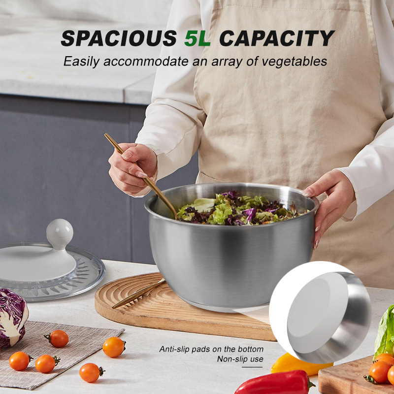 맞춤형 양상추 스피너 볼 야채 건조기 수동 스테인리스  - Salad Spinner 리뷰 및 가격