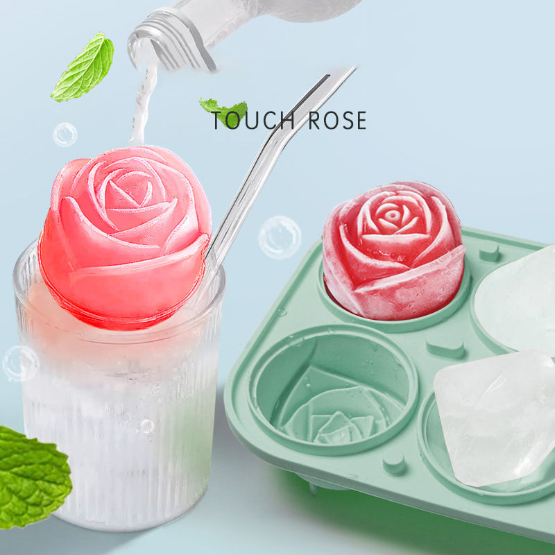 3D 로즈 다이아몬드 라운드 아이스 큐브 금형 4/6  - Kitchen Gadgets Baking 리뷰 및 가격
