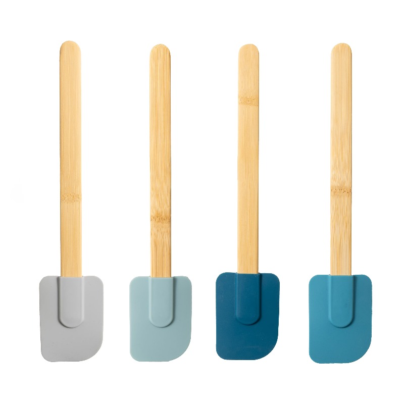 다채로운 색상의 실리콘 주걱 4개 세트(대나무 손잡이  - Silicone Spatula Set 리뷰 및 가격