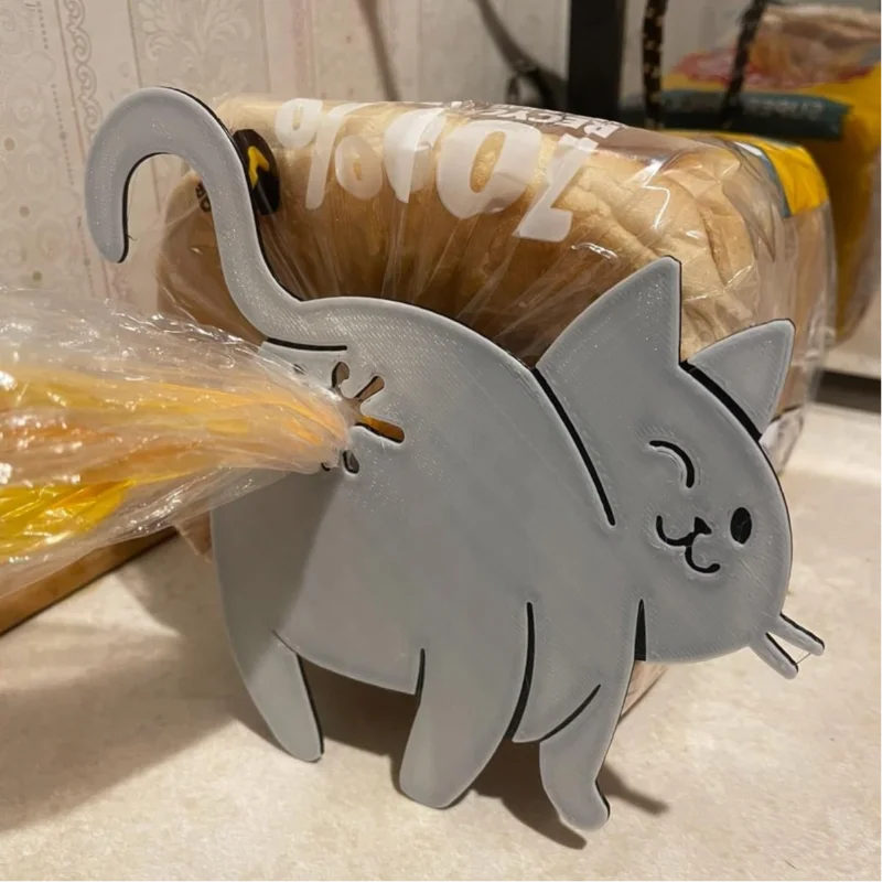 창의적인 3D 프린팅 고양이 엉덩이 모양 빵 가방 클립 - Kitchen Gadgets For Kids 리뷰 및 가격