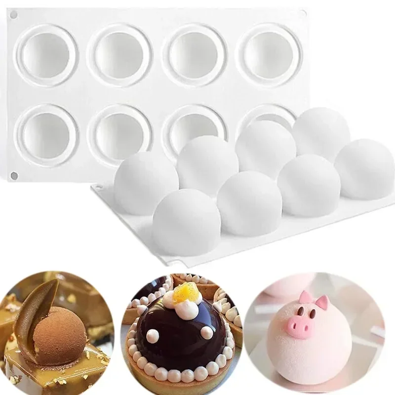 무스 케이크 베이킹 공 모양에 대한 3D 구형 실리콘  - Quality Kitchen Gadgets 리뷰 및 가격