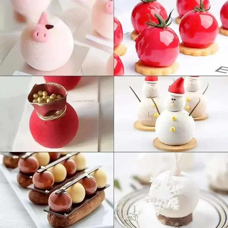 무스 케이크 베이킹 공 모양에 대한 3D 구형 실리콘  - Quality Kitchen Gadgets 리뷰 및 가격