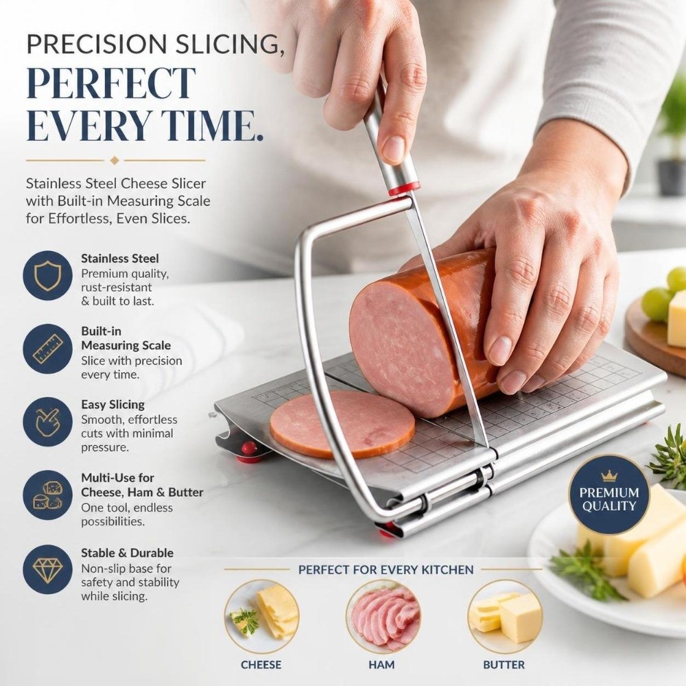 스테인리스 스틸 버터 치즈 슬라이서, 눈금 조절 가능한 - Kitchen Gadgets Wirecutter 리뷰 및 가격