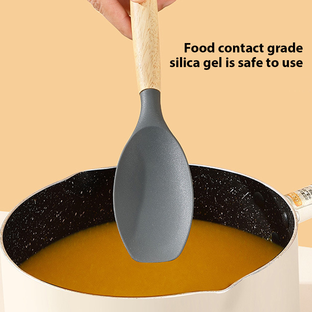 12PCS 실리콘 주방 도구 논스틱 나무 손잡이 조리기 - Silicone Spatula Set 리뷰 및 가격