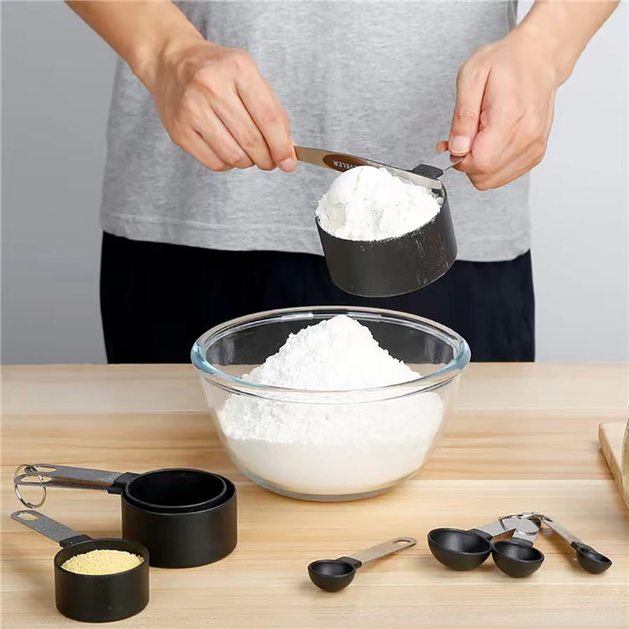 4PCS/8PCS 플라스틱 측정 컵 스푼 세트 스테인레 - Kitchen Gadgets Pakistan 리뷰 및 가격