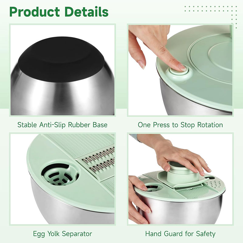 스테인리스 스틸 샐러드 스피너 슬라이서 세트 5쿼트 대 - Salad Spinner 리뷰 및 가격