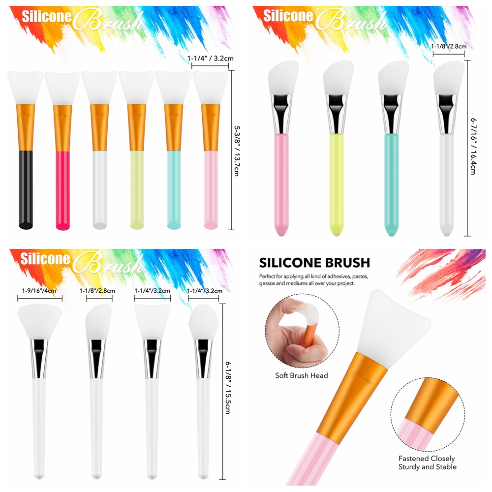 실리콘 공예 브러시, 주걱 혼합 미디어 브러시 재사용  - Silicone Spatula Set 리뷰 및 가격